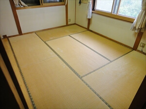 和室の畳・襖工事　Before　和室